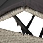 Tumbona doble con techito Gris claro 205 x 129 x 200 cm