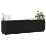 Mueble de TV con LED Roble negro 180 x 38 x 49 cm