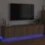 Mueble de TV con LED Roble Sonoma 180 x 38 x 49 cm