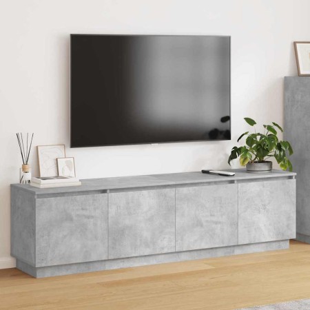 Mueble de TV con LED Gris hormigón 180 x 38 x 49 cm
