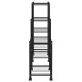 Soporte para flores con ruedas hierro negro 83x25x83,5 cm