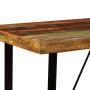 Tisch und 4 Barhocker aus massivem recyceltem Holz, echtem Leder, Leinwand von vidaXL, Möbelsets für Küchen und Esszimmer - R...