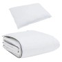 Juego de Edredón con almohada 2 pcs Blanco 135 x 200 cm Plumas