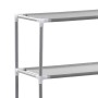 Estantería de 2 niveles sobre lavadora hierro gris 69x28x143 cm