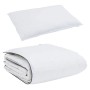Juego de Edredón con almohada 2 pcs Blanco 140 x 220 cm Plumas
