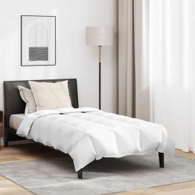 Juego de Edredón con almohada 2 pcs Blanco 155 x 220 cm Plumas