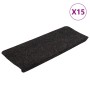 Alfombrilla autoadhesiva de escalera 15 uds 65x24,5x3,5 cm