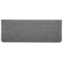 Alfombrilla autoadhesiva de escalera 15 uds gris 65x24,5x3,5 cm