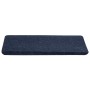 Alfombrilla autoadhesiva de escalera 15 uds azul 65x24,5x3,5 cm
