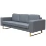 3 seater sofa light gray fabric by vidaXL, Sofas - Ref: Foro24-243185, Price: 409,28 €, Discount: %