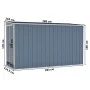 Gartenhaus aus verzinktem Stahl Wand grau 118x288x178 cm von vidaXL, Schuppen - Ref: Foro24-316226, Preis: 253,93 €, Rabatt: %