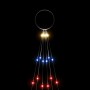 Árbol de Navidad en asta de bandera 108 LED de colores 180 cm