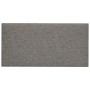 Paneles de pared 12 uds tela gris claro 30x15 cm 0,54 m²