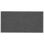Paneles de pared 12 uds tela gris oscuro 30x15 cm 0,54 m²