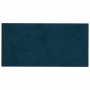 Paneles de pared 12 uds cuero sintético azul 30x15 cm 0,54 m²