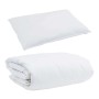 Juego de Edredón con almohada 2 pcs Blanco 155 x 200 cm Plumas