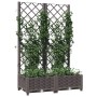 Planter with brown PP trellis 80x40x121.5 cm by vidaXL, Pots and planters - Ref: Foro24-318260, Price: 76,04 €, Discount: %