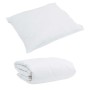 Juego de Edredón con almohada 2 pcs Blanco 155 x 200 cm Plumas