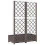 Planter with brown PP trellis 80x40x121.5 cm by vidaXL, Pots and planters - Ref: Foro24-318260, Price: 76,04 €, Discount: %