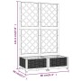 Planter with brown PP trellis 80x40x121.5 cm by vidaXL, Pots and planters - Ref: Foro24-318260, Price: 76,04 €, Discount: %