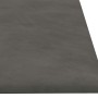 Paneles de pared 12 uds terciopelo gris oscuro 60x15 cm 1,08 m²