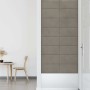 Paneles de pared 12 uds terciopelo gris claro 60x30 cm 2,16 m²