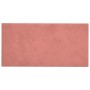 Paneles de pared 12 uds terciopelo rosa 60x30 cm 2,16 m²