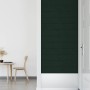 Paneles de pared 12 uds terciopelo verde oscuro 90x15 cm 1,62m²
