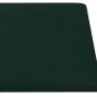 Paneles de pared 12 uds terciopelo verde oscuro 90x15 cm 1,62m²