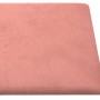 Paneles de pared 12 uds terciopelo rosa 90x15 cm 1,62 m²