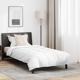 Juego de Edredón con almohada 2 pcs Blanco 140 x 220 cm Plumas