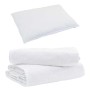 Juego de Edredón con almohada 2 pcs Blanco 140 x 220 cm Plumas