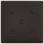 Paneles de pared 12 uds cuero sintético negro 30x30 cm 1,08 m²