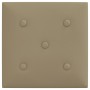 Paneles pared 12 uds cuero sintético capuchino 30x30 cm 1,08 m²