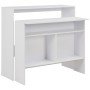 Mesa de bar con 2 tableros blanca 130x40x120 cm en Mesas de cocina y de comedor | Comprar online en Foro24