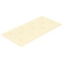 Paneles de pared 12 uds cuero sintético crema 60x30 cm 2,16 m²