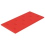 Paneles de pared 12 uds cuero PE rojo 60x30 cm 2,16 m²