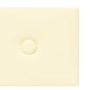 Paneles de pared 12 uds cuero sintético crema 90x15 cm 1,62 m²