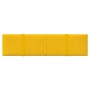 Paneles de pared 12 uds terciopelo amarillo 60x15 cm 1,08 m²