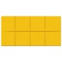 Paneles de pared 12 uds terciopelo amarillo 60x30 cm 2,16 m²