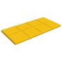 Paneles de pared 12 uds terciopelo amarillo 60x30 cm 2,16 m²