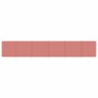Paneles de pared 12 uds terciopelo rosa 90x15 cm 1,62 m²