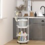 Carrito de limpieza con cesto de almacenaje aluminio