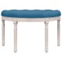 Banco de terciopelo azul 81,5x41x49 cm