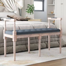 Banco de terciopelo gris oscuro 110x40x70 cm en Bancos | Comprar online en Foro24