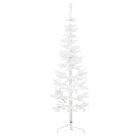 Medio árbol de Navidad artificial con soporte blanco 120 cm en Arboles de navidad | Comprar online en Foro24