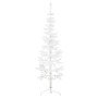 Medio árbol de Navidad artificial con soporte blanco 120 cm