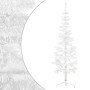 Medio árbol de Navidad artificial con soporte blanco 120 cm
