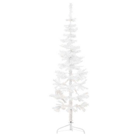 Medio árbol de Navidad artificial con soporte blanco 180 cm en Arboles de navidad | Comprar online en Foro24