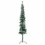 Medio árbol de Navidad artificial con soporte verde 120 cm